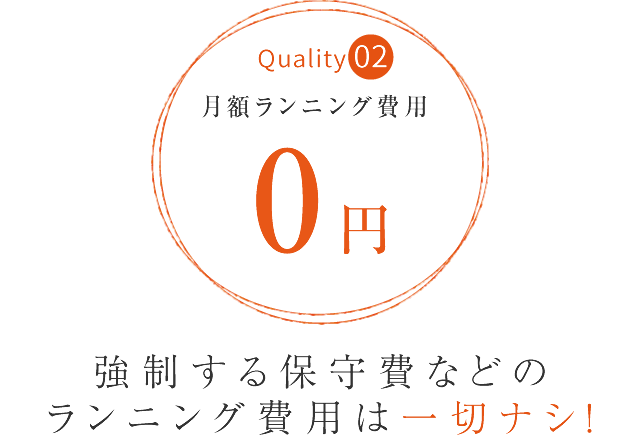 【Quality02】月額ランニング費用0円